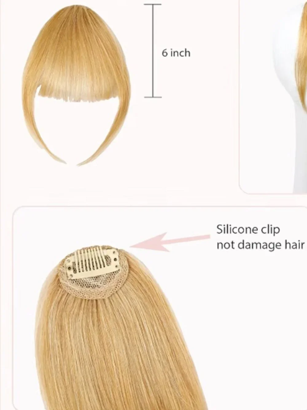 Nayominia Clip in Bangs Hairpiece Ash Blonde                   PA#652-PA#658@CMK